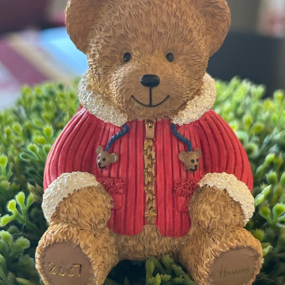 Harrods 2007 collectible Holiday Ornament Teddy Bear - Picture 1 of 7